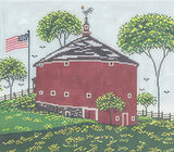 Needlepoint Handpainted Cooper Oaks The Round Barn 12x10
