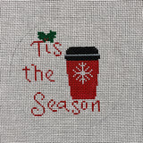 Needlepoint Handpainted Suzie Vallerie Tis the Season 4"