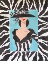 Needlepoint Handpainted CBK Tres Chic 10x12