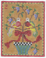 Needlepoint Handpainted Kelly Clark 12 Days of Christmas 4x5