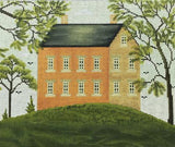Needlepoint Handpainted Cooper Oaks Yellow Farmhouse 12x10