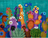 Needlepoint Handpainted JP Needlepoint Cactus Smacked Us Too 10x12