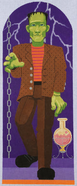 Needlepoint Handpainted Labors of Love Frank N Stein 6x15