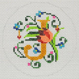 Needlepoint Handpainted Lee BJ Canvas Letter J 3"