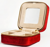 Needlepoint Rachel Barri Leather Jewelry Box 4" Self-Finishing