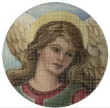 Needlepoint Handpainted Christmas Liz Goodrick Dillon Angel Face 4"