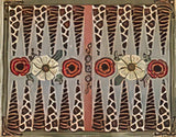 Needlepoint Handpainted Gayla Elliot Backgammon Board Animal Skins 20x16