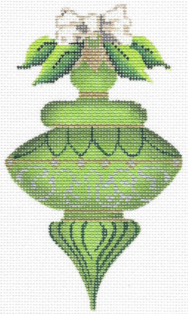 Needlepoint Handpainted Kelly Clark Christmas August Peridot 3x6