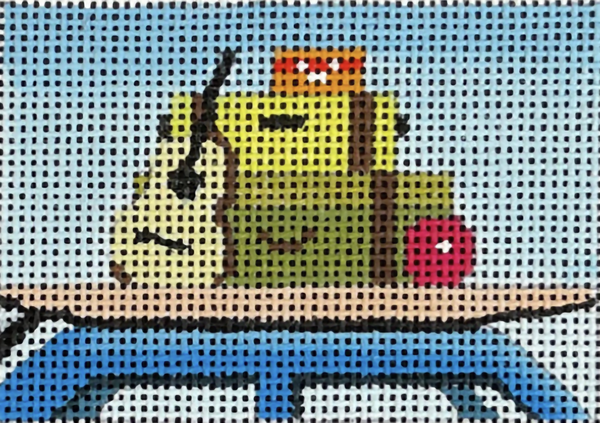 Needlepoint Handpainted Colors of Praise Luggage Insert Beach Car 3x2