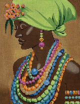 Needlepoint Handpainted Labors of Love Bejeweled Lady 10x13