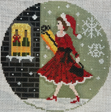 Needlepoint Handpainted Gingham Stitchery Betty Loves Bubbles #4
