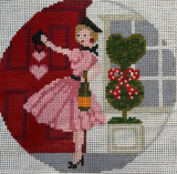 Needlepoint Handpainted Gingham Stitchery Betty Loves Valentine's