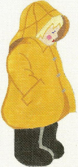 Needlepoint Handpainted Christopher Robin Ornament Silver Needle