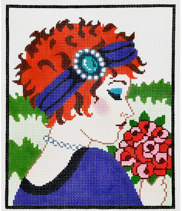 Needlepoint Handpainted Lee Curly 8x10