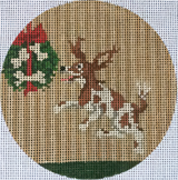 Needlepoint Handpainted Tina Griffin Duke's Delight 4"