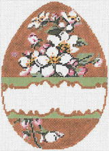 Needlepoint Handpainted Sandra Gilmore Egg Eggcellent 8x8