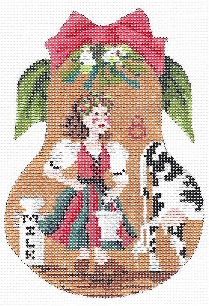 Needlepoint Handpainted Kelly Clark 12 Days of Christmas Pears Choose Canvas + Stitch Guides!!