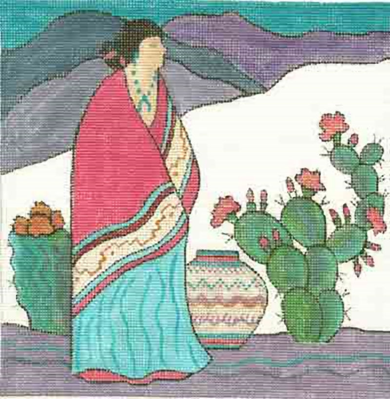 Needlepoint Handpainted Sundance Designs Evening Walk 8x8