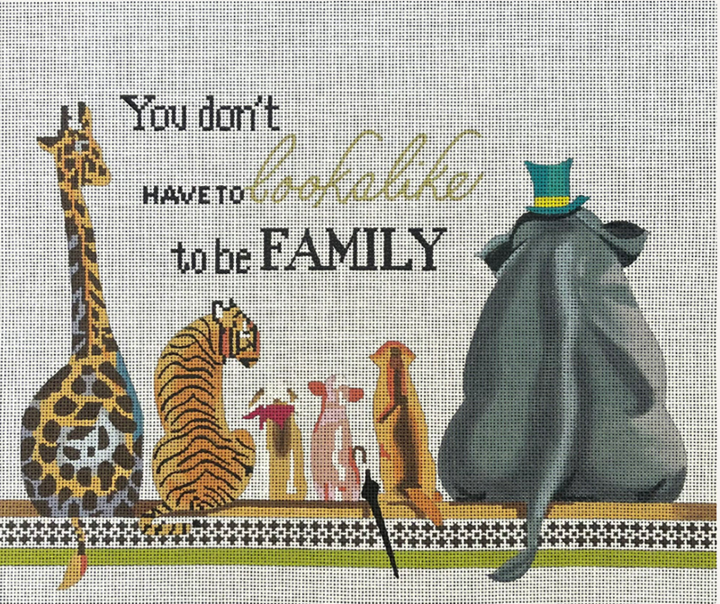 Needlepoint Handpainted Colors of Praise Family 12x9