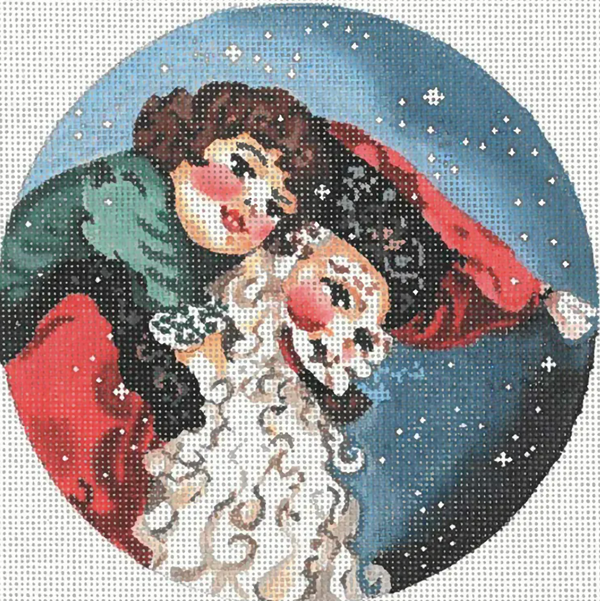 Needlepoint Handpainted Christmas Joy Juarez Father Christmas Tiny Tim