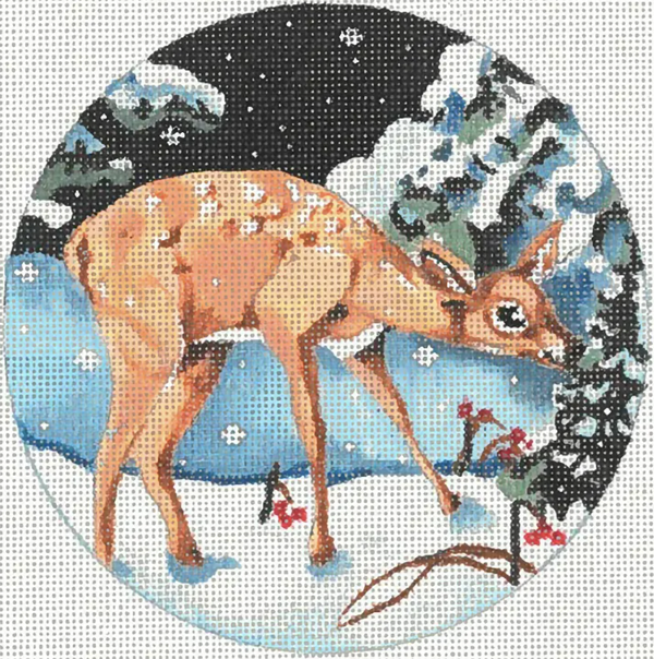 Needlepoint Handpainted Joy Juarez Fawn 5.5"