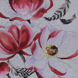 Needlepoint Handpainted Colors of Praise Flowers with Feathers 9x9