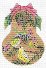 Needlepoint Handpainted Kelly Clark 12 Days of Christmas Pears Choose Canvas + Stitch Guides!!