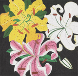 Needlepoint Handpainted Dede Giant Lilies 14x14