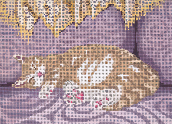 Needlepoint Handpainted Needle Crossings Gigi