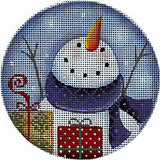 Needlepoint Handpainted Rebecca Wood Hurray! 4"