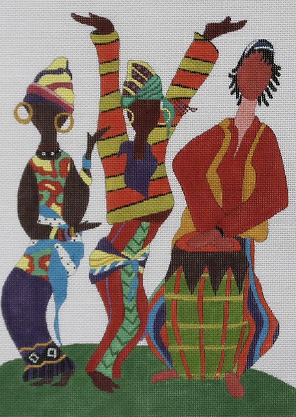 Needlepoint Handpainted Sandi Carpenter Jammin 8x11