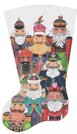 Needlepoint HandPainted Dede Christmas Stocking Jolly Nutcracker 24"