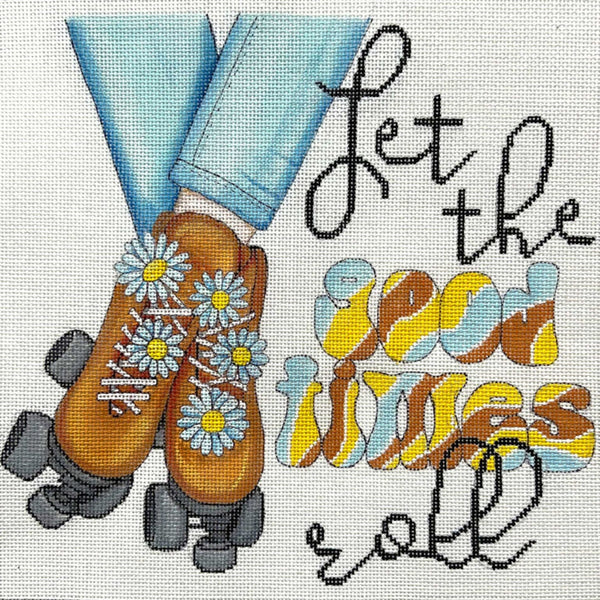 Needlepoint Handpainted Alice Peterson Let the Good Times Roll 12x12