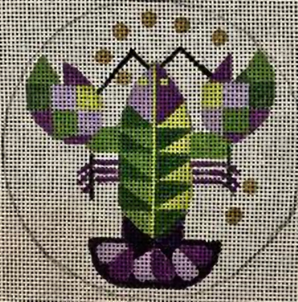 Needlepoint Handpainted Melissa Prince Lobster 4"