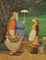 Needlepoint Handpainted Cooper Oaks Market Day 16x20