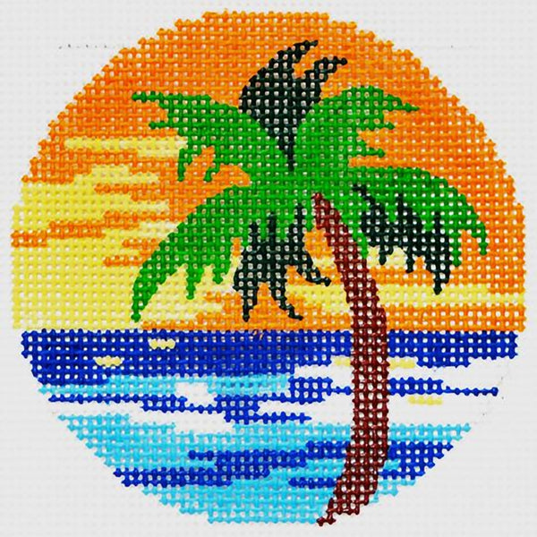 Needlepoint Handpainted Lee BJ Canvas Palm 3"