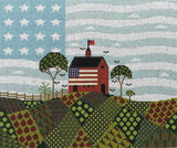 Needlepoint Handpainted Cooper Oaks Patchwork Farm 12x10