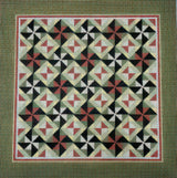 Needlepoint Handpainted Susan Roberts Pinwheels in Diamonds Quilt