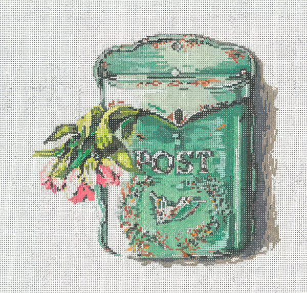 Needlepoint HandPainted Sandra Gilmore Post 7x7