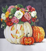 Needlepoint Handpainted Sandra Gilmore Pretty Punkins 11x11