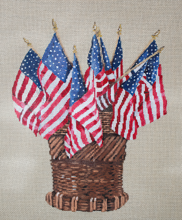 Needlepoint Handpainted Sandra Gilmore Proud Bunch 10x10