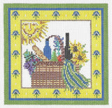 Needlepoint Handpainted Kelly Clark Provence Picnic Basket Full Kit