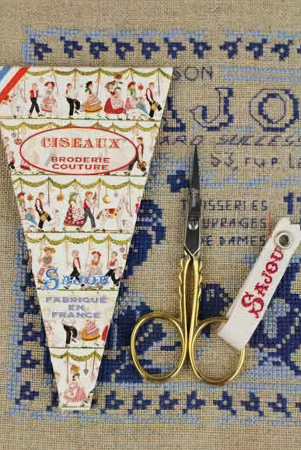 Sajou Embroidery Scissors Scallop Gilded 3.5"