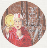 Needlepoint Handpainted Christmas Carol Scrooge Labors of Love 6"