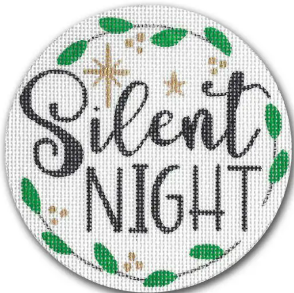 Needlepoint Handpainted Christmas CBK Silent Night 4"