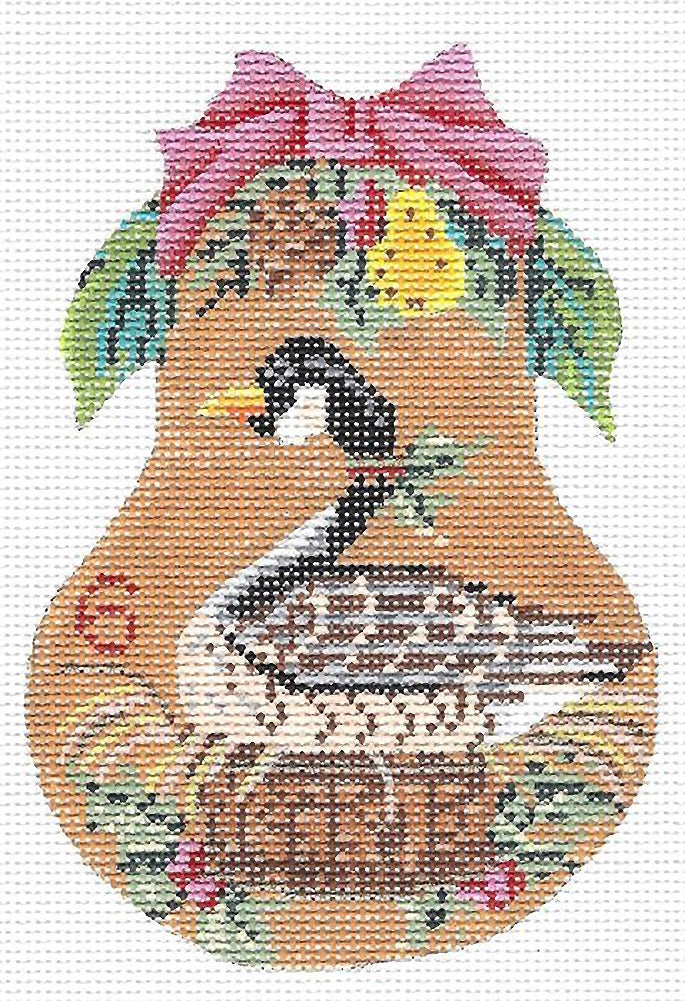 Needlepoint Handpainted Kelly Clark 12 Days of Christmas Pears Choose Canvas + Stitch Guides!!