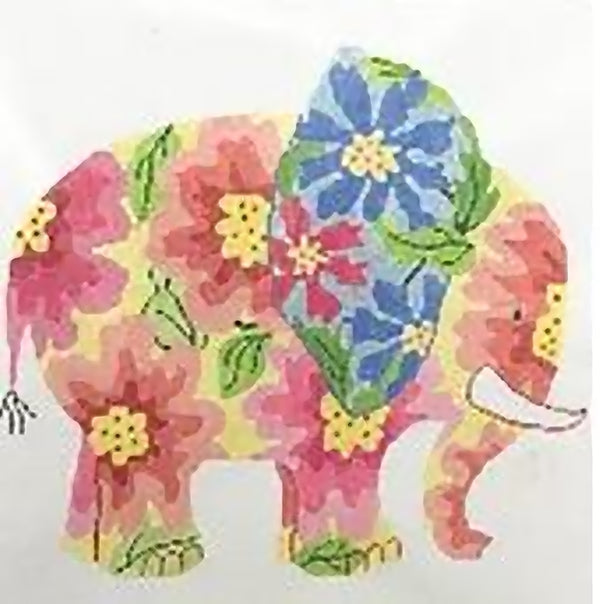 Needlepoint Handpainted Jean Smith Snazzy Elephant 14x14