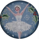Needlepoint Handpainted Rebecca Wood Snow Queen 4"