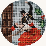 Needlepoint Handpainted Rebecca Wood Spanish Dancers 4"
