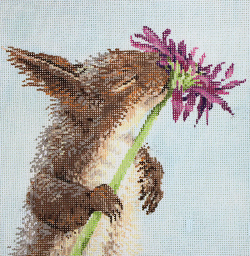 Needlepoint Handpainted Sandra Gilmore Spring Fever 7x7